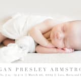 "Menil" - Birth Announcements in Fawn by Megan Davis - Detail