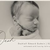 "Dashing" - Birth Announcements in Vanilla by Olivia Raufman - Detail