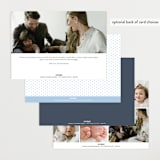 "Curator" - Birth Announcements in Denim by Megan Davis - Back of Card Options