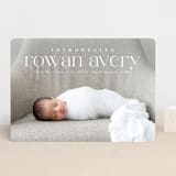 "Exemplary" - Birth Announcements in Cotton by Olivia Raufman - Front