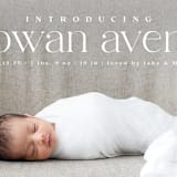 "Exemplary" - Birth Announcements in Cotton by Olivia Raufman - Detail