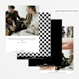 "Just The Facts" - Birth Announcements in Volcano by Owl and Toad - Back of Card Options