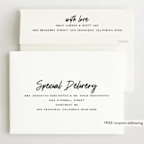 "Just The Facts" - Birth Announcements in Volcano by Owl and Toad - FREE Recipient Addressing