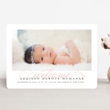 "Graceful Entrance" - Birth Announcements in Flamingo by Jessica Williams - Front