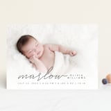 "Marlow" - Birth Announcements in Graphite by Megan Cash - Front