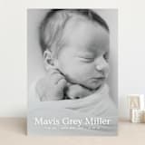 "simple in serif" - Birth Announcements in Snow by Bramble Studio - Front
