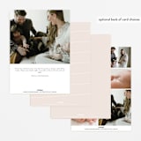 "Just Lovely" - Birth Announcements in Shell by Lea Delaveris - Back of Card Options