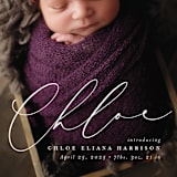 "Just Lovely" - Birth Announcements in Shell by Lea Delaveris - Detail