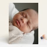 "Written Whimsy" - Birth Announcements in Snow by Lauren Chism - Front