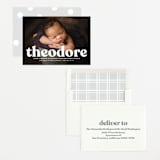 "Modern Vintage" - Birth Announcements in Ghost by Lea Delaveris - Assembled