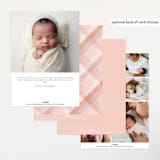 "Desert Plaid" - Birth Announcements in Terracotta by Erica Krystek - Back of Card Options