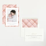 "Desert Plaid" - Birth Announcements in Terracotta by Erica Krystek - Assembled