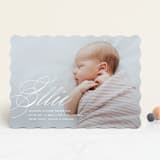 "Precious Script" - Birth Announcements in Sugar by Jessica Williams - Front