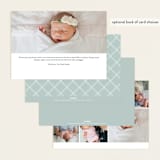 "Precious Script" - Birth Announcements in Sugar by Jessica Williams - Back of Card