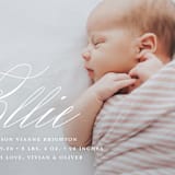 "Precious Script" - Birth Announcements in Sugar by Jessica Williams - Close-Up