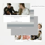 "Chic Introduction" - Birth Announcements in Storm by Olivia Raufman - Back of Card Options