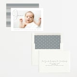 "Chic Introduction" - Birth Announcements in Storm by Olivia Raufman - Assembled