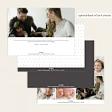 "Bergen" - Birth Announcements in Fog by Megan Davis - Back of Card Options