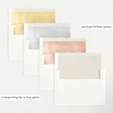 "Modern Meet" - Birth Announcements in Linen by Erica Krystek - Envelope Liner Options