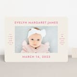 "present perfect" - Birth Announcements in Peony by Megan Davis - Front