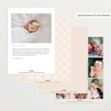 "Signature Babe" - Birth Announcements in Peach by Jessica Williams - Back of Card