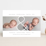 "Twin & Twin" - Birth Announcements in Snow by Lauren Chism - Front
