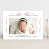 "Bow" - Birth Announcements in Poppy by Olivia Kanaley Inman - Front