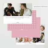 "Bow" - Birth Announcements in Poppy by Olivia Kanaley Inman - Back of Card Options