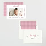 "Bow" - Birth Announcements in Poppy by Olivia Kanaley Inman - Assembled
