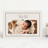 "Elegant Bow Holiday" - Birth Announcements in Charcoal by Chelsea Petaja - Front