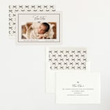 "Elegant Bow Holiday" - Birth Announcements in Charcoal by Chelsea Petaja - Assembled