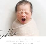 "Nickname" - Birth Announcements in Dove by Paula Pecevich - Detail