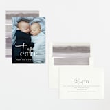 "Two Cute" - Birth Announcements in Silk by Creo Study - Assembled