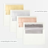 "Two Cute" - Birth Announcements in Silk by Creo Study - Slip-In Envelope Liners