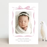 "Bow" - Birth Announcements in Poppy by Olivia Kanaley Inman - Front