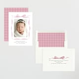 "Bow" - Birth Announcements in Poppy by Olivia Kanaley Inman - Assembled