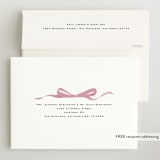 "Bow" - Birth Announcements in Poppy by Olivia Kanaley Inman - FREE Recipient Addressing