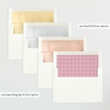 "Bow" - Birth Announcements in Poppy by Olivia Kanaley Inman - Envelope Liner Options