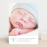 "Stately monogram" - Birth Announcements in Powder by Stacey Meacham - Front