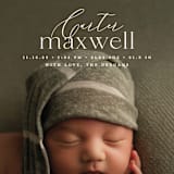"Contemporary Classic" - Birth Announcements in Jasmine by Erin Deegan - Detail