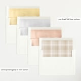 "Contemporary Classic" - Birth Announcements in Jasmine by Erin Deegan - Envelope Liner Options