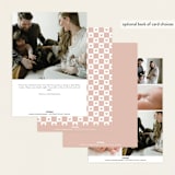 "Heart" - Birth Announcements in Blush by Pixel and Hank - Back of Card Options