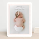 "Scalloped Border" - Birth Announcements in Baby Blush by Carolyn MacLaren - Front