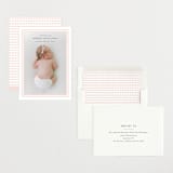 "Scalloped Border" - Birth Announcements in Baby Blush by Carolyn MacLaren - Assembled