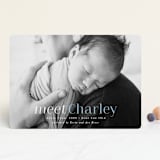 "Meet Charley" - Birth Announcements in Sky Blue by Hooray Creative - Front