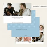 "Meet Charley" - Birth Announcements in Sky Blue by Hooray Creative - Back of Card Options