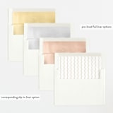 "applique" - Birth Announcements in Oatmeal by Jennifer Wick - Envelope Liner Options