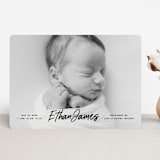 "Just The Facts" - Birth Announcements in Volcano by Owl and Toad - Front