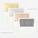 "Just The Facts" - Birth Announcements in Volcano by Owl and Toad - Envelope Liner Options