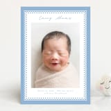 "Stitched Frame" - Birth Announcements in Sky by Nicole Walsh - Front